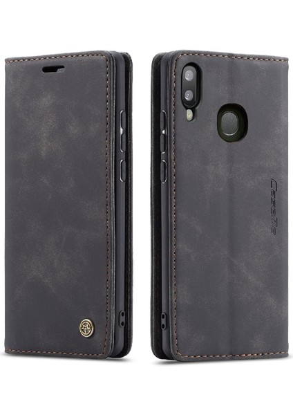 Samsung Galaxy A20 Için Flip CASE/A30/M10S Flip Folio Kitap Vintage Pu Kılıf (Yurt Dışından)