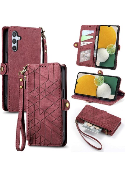 Samsung Galaxy A13 5g Için Flip Case Deri Kılıf Cüzdan Basit Iş (Yurt Dışından)
