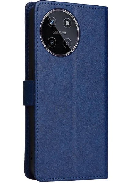 Realme 11 Için Flip Case 4g Klasik Düz Renk ile Yüksek Kaliteli Deri (Yurt Dışından)