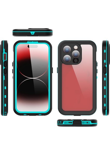 Iphone 15 Için Kılıf Pro IP68 Su Geçirmez Tam Su Geçirmez Dahili 12FT Askeri (Yurt Dışından)