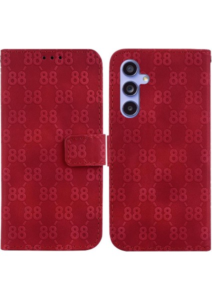 Samsung Galaxy S23 Fe 5g Için Telefon Kılıfı Kart Tutucu Çift 8 Kabartmalı Pu (Yurt Dışından)