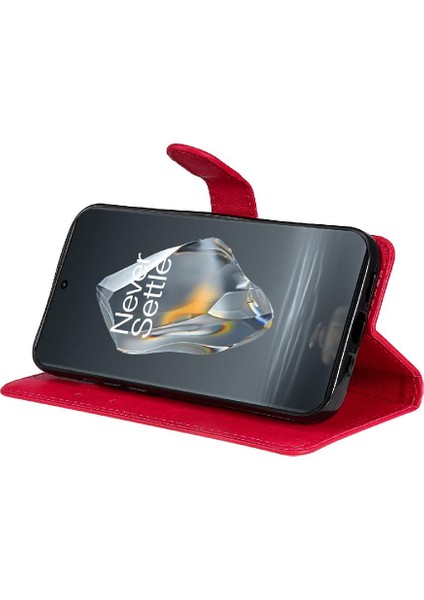 Kart Yuvası ile Oneplus 12R Iş Cüzdan Telefon Kılıfı Için Flip Case Katı (Yurt Dışından)