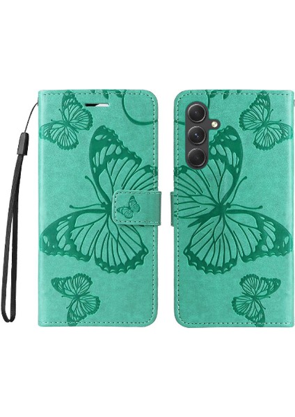 Samsung Galaxy A55 5g Pu Deri Manyetik Kapak Kart Yuvası ile (Yurt Dışından)