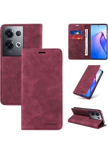 Oppo Oppo 8 Pro 5g Için Kılıf Folio Cüzdan Pu Deri Manyetik Koruyucu (Yurt Dışından)