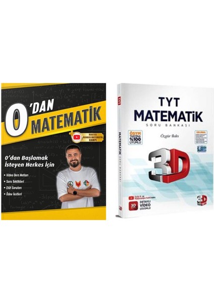 0’dan Matematik ve 3D Yayınları TYT Matematik Soru Bankası