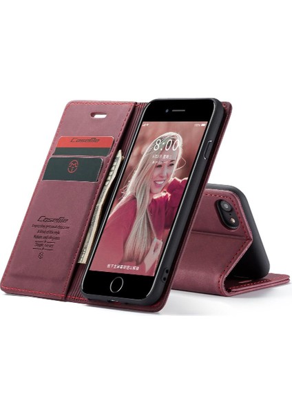 Iphone 7/8 Için Flip Case Manyetik Kapatma Darbeye Vintage Pu Deri (Yurt Dışından)
