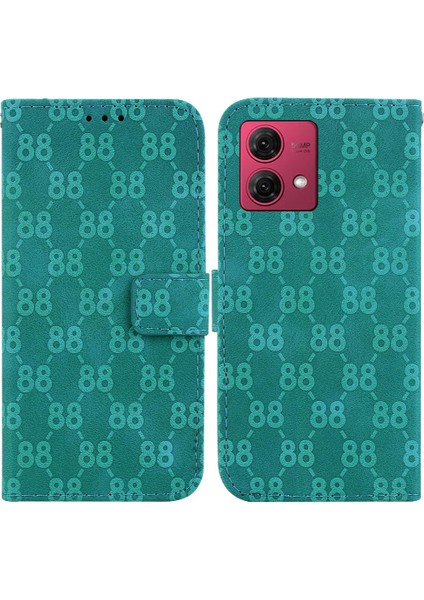 Mellow Mall Motorola Moto G84 5g Için Telefon Kılıfı Pu Deri Cüzdan Kapak Kickstand 8 (Yurt Dışından)