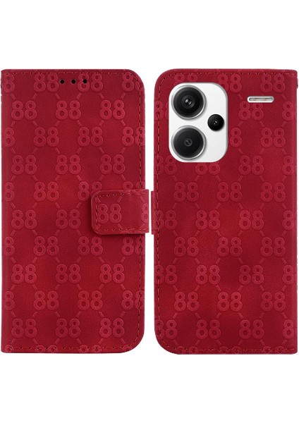 Telefon Kılıfı Için Xiaomi Redmi Not 13 Pro Artı Pu Deri Kickstand Cüzdan 8 (Yurt Dışından)