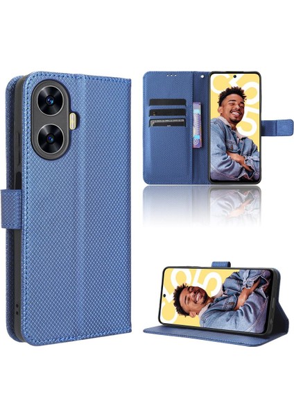 Realme C55 4g Kickstand Manyetik Cüzdan Kart Tutucu Kapak Için Kılıf (Yurt Dışından)