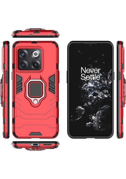Oneplus 10T 5g Için Kılıf 360 &deg; Dönen Halka Darbeye Kapak Kickstand Damla (Yurt Dışından)
