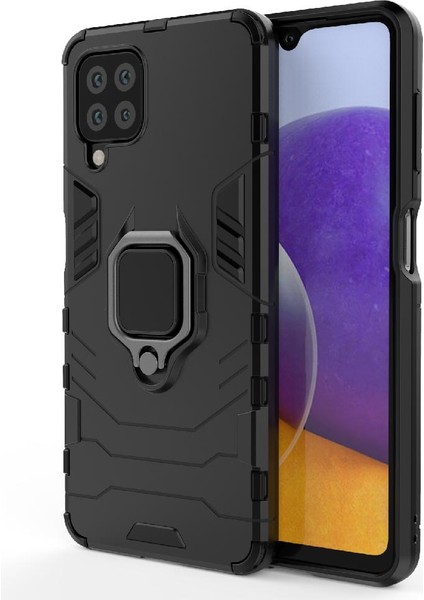 Samsung Galaxy M32 Darbeye Kapak 360 &deg; Dönen Halka Askeri (Yurt Dışından)