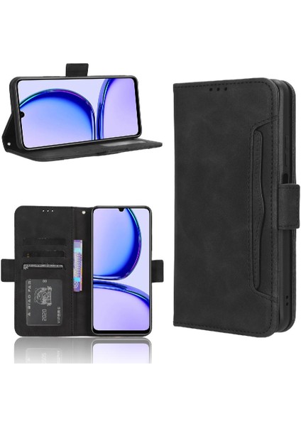 Realme C51 4g Deri Cüzdan Kapak Için Kılıf Ayarlanabilir Ayrılabilir Kart (Yurt Dışından)