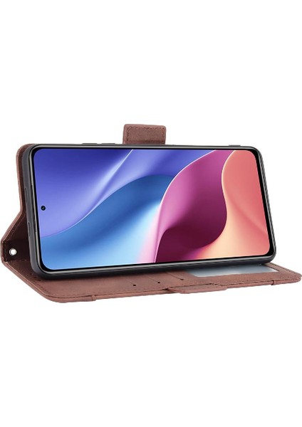 Xiaomi Poco F3 Ayarlanabilir Ayrılabilir Kart Tutucu Manyetik Kapatma Deri Cüzdan Kapak (Yurt Dışından)