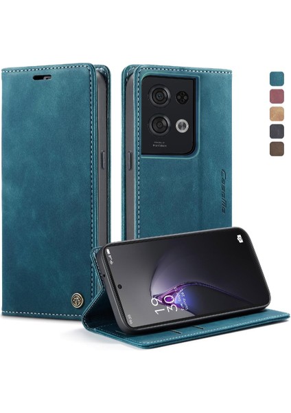 Oppo Oppo 8 Pro 5g Için Flip Case Kart Yuvası Kickstand Vintage Pu Flip (Yurt Dışından)