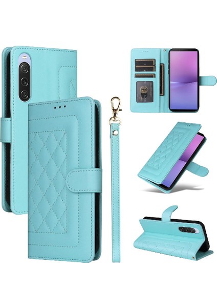 Mellow Mall Sony Xperia 10 V Flip Kapak Için Flip Case Basit Iş Cüzdan Deri (Yurt Dışından)