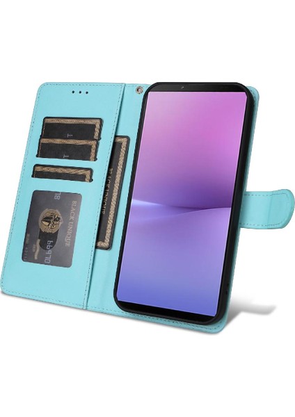 Mellow Mall Sony Xperia 10 V Flip Kapak Için Flip Case Basit Iş Cüzdan Deri (Yurt Dışından)