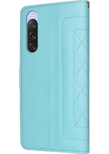 Mellow Mall Sony Xperia 10 V Flip Kapak Için Flip Case Basit Iş Cüzdan Deri (Yurt Dışından)