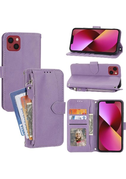 Iphone 13 Için Flip Case Kart Tutucu Pu Deri Kickstand Anti Scratch (Yurt Dışından)
