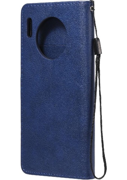 Mellow Mall Huawei Mate 30 Iş Cüzdan Telefon Kılıfı Için Flip Case Klasik Katı ile (Yurt Dışından)