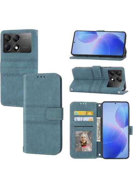 Xiaomi Poco X6 Için Flip Case Cüzdan Kılıf Darbeye Koruyucu Kickstand (Yurt Dışından)