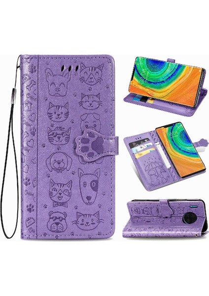 Huawei Mate 30 Için Kılıf Pro Kılıf Karikatür Hayvanlar Darbeye Kısa (Yurt Dışından)