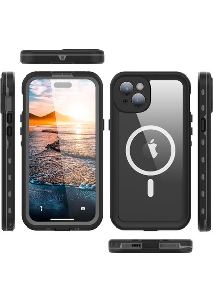 Iphone 15 Artı Manyetik Durumda Su Geçirmez Dahili 12FT Askeri (Yurt Dışından)
