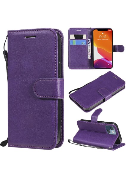 Kart Yuvası ile iphone 13 Mini Için Flip Case Iş Cüzdan Telefon Kılıfı (Yurt Dışından)