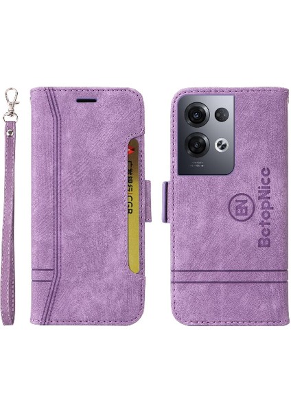 Oppo Oppo 8 Pro 5g Kart Yuvaları Için Kılıf Tpu Deri Manyetik Cüzdan Flip (Yurt Dışından)