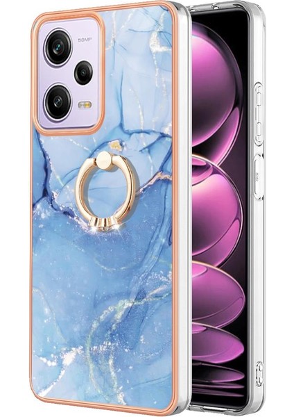 Xiaomi Poco X5 Pro 5g Için Kılıf 360 &deg; Dönebilir Halka Mermer Darbeye Tpu (Yurt Dışından)