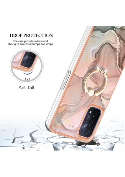 Oppo A93 5G/A93S 5g Tampon Için Kılıf 360 &deg; Dönebilir Yüzük Mermer Darbeye (Yurt Dışından) fırsatları