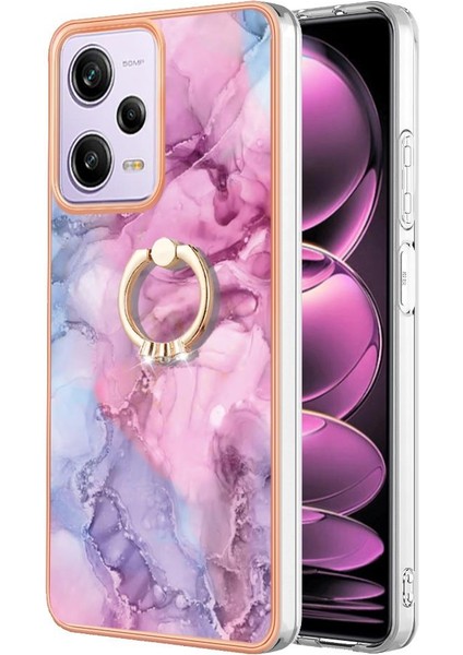 Xiaomi Poco X5 Pro 5g Için Kılıf 360 &deg; Dönebilir Halka Mermer Darbeye Tpu (Yurt Dışından)