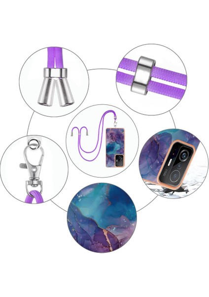 Xiaomi 11T/11T Pro Yumuşak Tpu Tampon Kapak Mermer Ayrılabilir Kayış (Yurt Dışından) modelleri