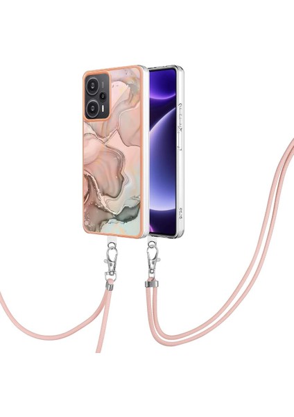 Colorful Shop Xiaomi Poco F5 5g Kapak Yumuşak Tpu Tampon Mermer Ayrılabilir Kayış (Yurt Dışından)