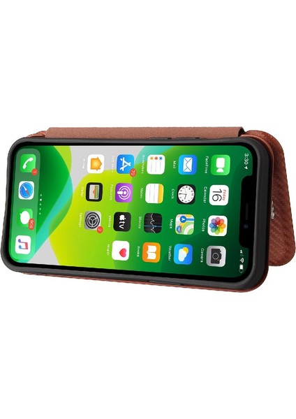 IPhone 13 Mini Tam Koruma Deri Folio Flip Case Manyetik (Yurt Dışından)
