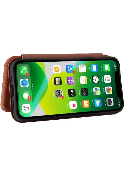 IPhone 13 Mini Tam Koruma Deri Folio Flip Case Manyetik (Yurt Dışından) modelleri