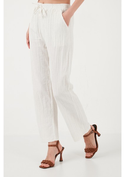 Relaxed Fit Bol Paça Cepli Pantolon Bayan Pantolon 5865678 fırsatları