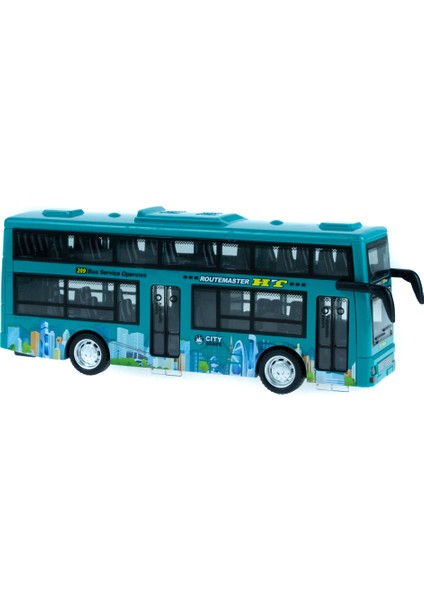 Oyuncak Otobüs Iki Katlı Işıklı Sesli Sürtmeli Yeşil 20 cm fiyatları