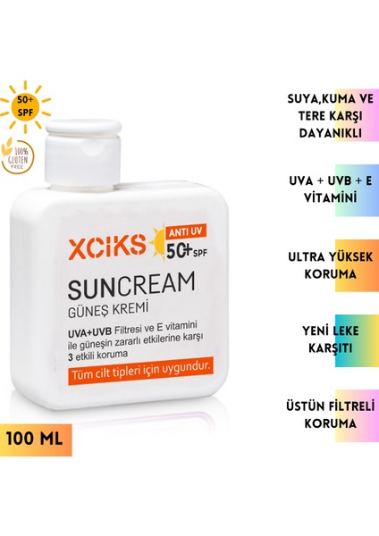 Ultra Koruma Spf 50+ Mineral Filtreli Suya Dayanıklı Nemlendirici Güneş Kremi - Tüm Cilt Tipleri İçin Yüksek Koruma Vücut Güneş Kremi 100 ml