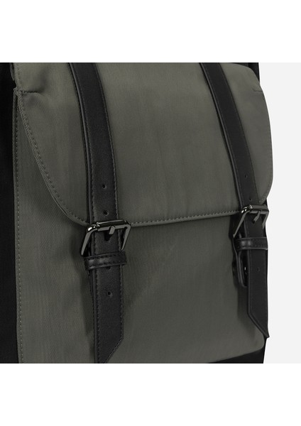 Solna Unisex Okul Bacpack Dolgulu Laptop Bölmeli Deri Kemer Su Geçirmez Sırt Çantası