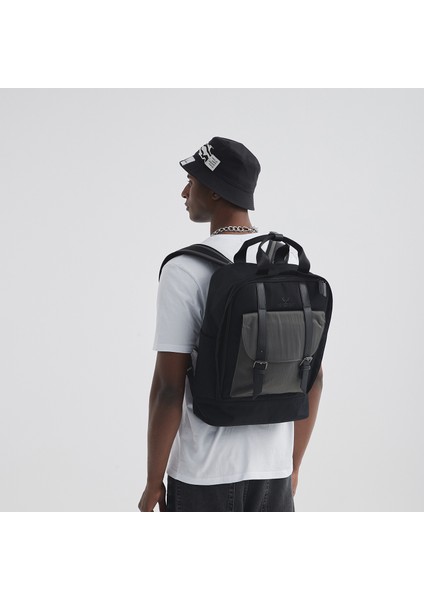 Solna Unisex Okul Bacpack Dolgulu Laptop Bölmeli Deri Kemer Su Geçirmez Sırt Çantası