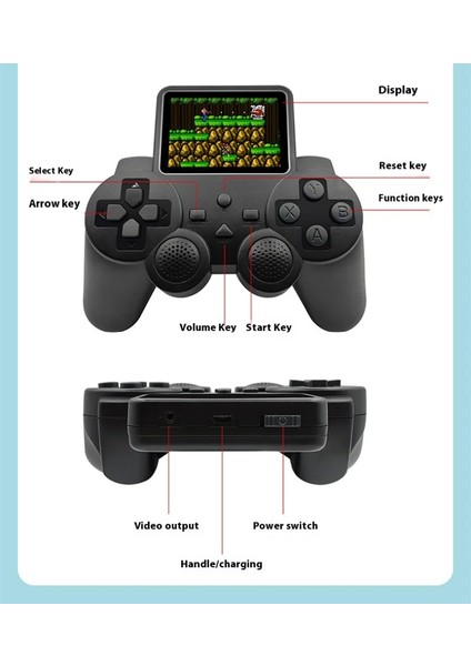 Taşınabilir Renkli Ekranlı 520 Nostalji Oyunlu Oyun Konsolu Sub S10