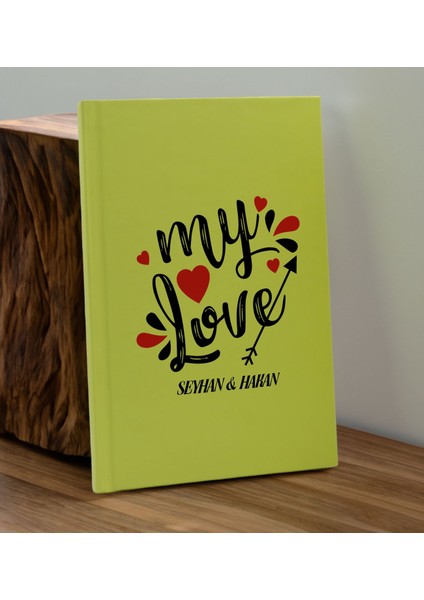 Sevgiliye Özel İsimli Sarı Defter ve Cam Matara Hediye Seti 14 Sevgiliye Hediye Sevgililer Günü Yeni Iş Hediyesi