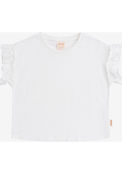 Clara Ekru Pamuklu Kız Çocuk Tshirt