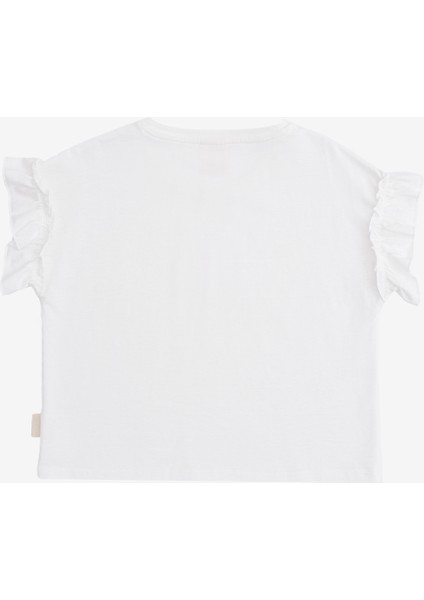 Clara Ekru Pamuklu Kız Çocuk Tshirt