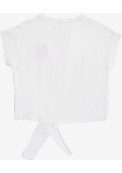 Antra Ekru Pembe Beyaz Çiçek Baskılı Pamuklu Kız Çocuk Tshirt fiyatları