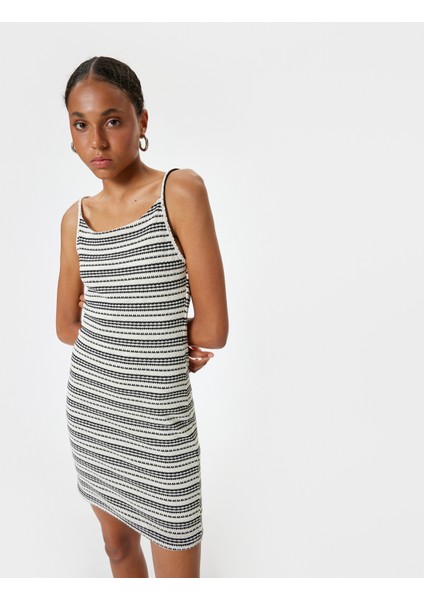 Mini Elbise Ip Askılı Bisiklet Yaka Slim Fit fiyatları