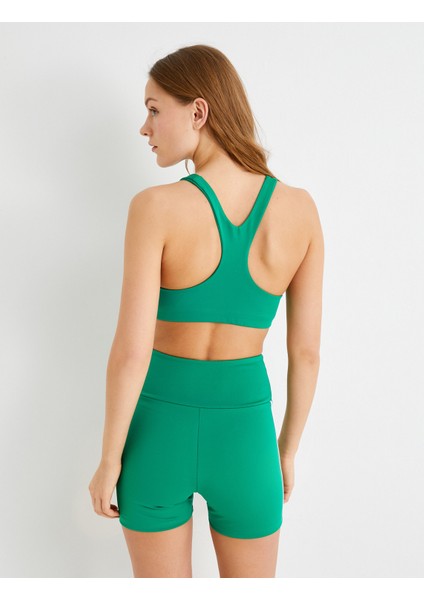 Yanları Çizgili Sporcu Sütyeni Kaplı Slim Fit