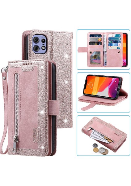 Motorola Moto Kenar 50 Pro 9 Kart Yuvaları Pu Deri Cüzdan Için Flip Case (Yurt Dışından)