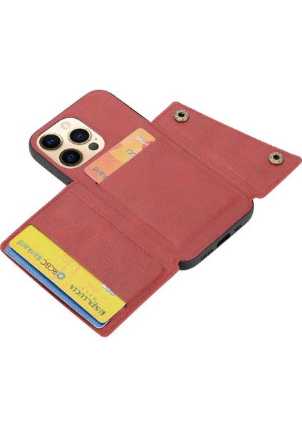 Iphone 13 Mini Darbeye Koruyucu Kickstand Buit Için Cüzdan Kılıf (Yurt Dışından)