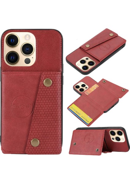 Iphone 13 Mini Darbeye Koruyucu Kickstand Buit Için Cüzdan Kılıf (Yurt Dışından)